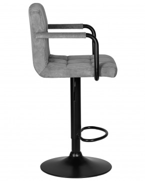 Стул барный DOBRIN KRUGER ARM BLACK, серый вельвет (LAR-E2041-25) в Белоярском (ХМАО) - beloiarskii.ok-mebel.com | фото 3