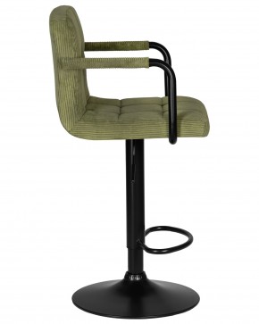 Стул барный DOBRIN KRUGER ARM BLACK, зеленый вельвет (LAR-E2041-7) в Белоярском (ХМАО) - beloiarskii.ok-mebel.com | фото 3