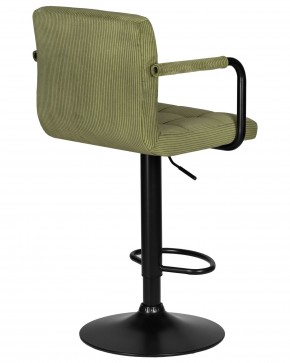 Стул барный DOBRIN KRUGER ARM BLACK, зеленый вельвет (LAR-E2041-7) в Белоярском (ХМАО) - beloiarskii.ok-mebel.com | фото 4
