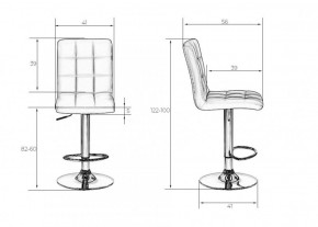 Стул барный DOBRIN KRUGER LM-5009 (коричневыйй) в Белоярском (ХМАО) - beloiarskii.ok-mebel.com | фото 2