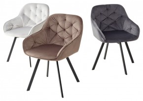 Стул GALE 360 град. поворот. BLUVEL-03 LIGHT GREY, велюр/ черный каркас, М-City в Белоярском (ХМАО) - beloiarskii.ok-mebel.com | фото 2