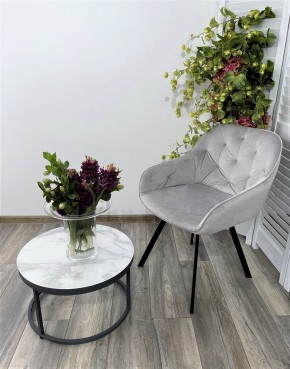 Стул GALE 360 град. поворот. BLUVEL-03 LIGHT GREY, велюр/ черный каркас, М-City в Белоярском (ХМАО) - beloiarskii.ok-mebel.com | фото 6