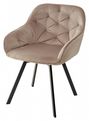 Стул GALE 360 град. поворот. BLUVEL-40 BEIGE, велюр/ черный каркас, М-City в Белоярском (ХМАО) - beloiarskii.ok-mebel.com | фото