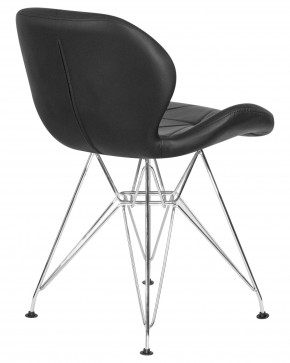 Стул обеденный DOBRIN BUTTERFLY CHROME, ножки хром, цвет чёрный в Белоярском (ХМАО) - beloiarskii.ok-mebel.com | фото 4