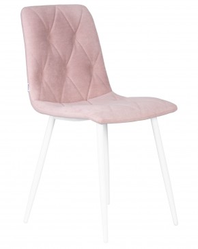 Стул обеденный DOBRIN CHILLY ROMBO, Розовый Simple 03, основание белый в Белоярском (ХМАО) - beloiarskii.ok-mebel.com | фото 2