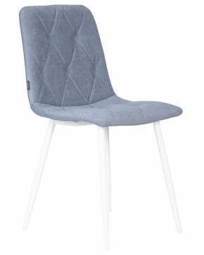 Стул обеденный DOBRIN CHILLY ROMBO, Серо-голубой Simple 26, основание белый в Белоярском (ХМАО) - beloiarskii.ok-mebel.com | фото 2