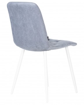 Стул обеденный DOBRIN CHILLY ROMBO, Серо-голубой Simple 26, основание белый в Белоярском (ХМАО) - beloiarskii.ok-mebel.com | фото 4