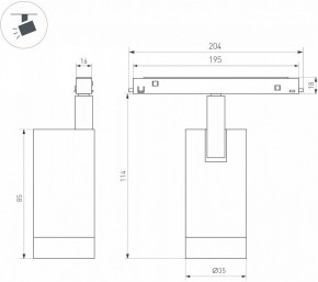 Светильник на штанге Arlight MAG-ORIENT 049727 в Белоярском (ХМАО) - beloiarskii.ok-mebel.com | фото 4