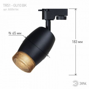 Светильник на штанге Эра  TR51 - GU10 BK в Белоярском (ХМАО) - beloiarskii.ok-mebel.com | фото 4