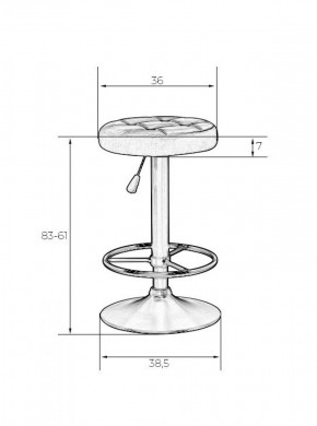 Табурет барный DOBRIN BRUNO LM-5008 (бело-чёрный) в Белоярском (ХМАО) - beloiarskii.ok-mebel.com | фото 2