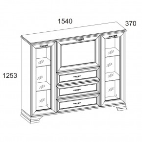 Тумба 2V1D3S, TIFFANY, цвет вудлайн кремовый в Белоярском (ХМАО) - beloiarskii.ok-mebel.com | фото 2