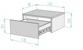 Тумба подвесная прикроватная K209 в Белоярском (ХМАО) - beloiarskii.ok-mebel.com | фото 2