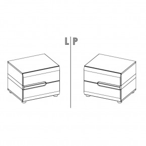 Тумба прикроватная 2S/TYP 96, LINATE ,цвет белый/сонома трюфель в Белоярском (ХМАО) - beloiarskii.ok-mebel.com | фото 4