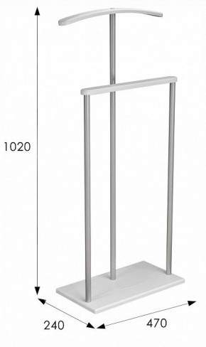 Вешалка для костюма Дэви 1 в Белоярском (ХМАО) - beloiarskii.ok-mebel.com | фото 6
