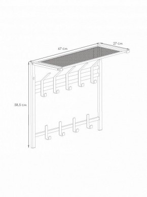 Вешалка-полка Торонто 22 в Белоярском (ХМАО) - beloiarskii.ok-mebel.com | фото 3