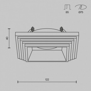 Встраиваемый светильник Maytoni Gyps Modern DL005-1-01-W-1 в Белоярском (ХМАО) - beloiarskii.ok-mebel.com | фото 6