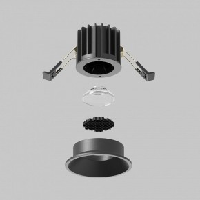 Встраиваемый светильник Maytoni Round DL058-7W2.7K-B в Белоярском (ХМАО) - beloiarskii.ok-mebel.com | фото 5