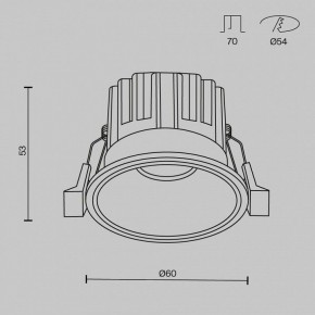Встраиваемый светильник Maytoni Round DL058-7W2.7K-B в Белоярском (ХМАО) - beloiarskii.ok-mebel.com | фото 9