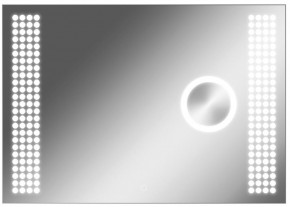 Зеркало Cosmo 100 alum (линза) с подсветкой Sansa (SCL1026Z) в Белоярском (ХМАО) - beloiarskii.ok-mebel.com | фото