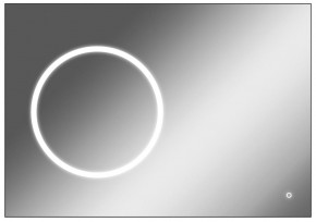 Зеркало Eclipse 100 black с подсветкой Sansa (SE1032Z) в Белоярском (ХМАО) - beloiarskii.ok-mebel.com | фото