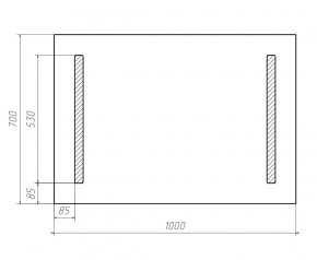 Зеркало Good Light 2-100 с подсветкой Домино (GL7016Z) в Белоярском (ХМАО) - beloiarskii.ok-mebel.com | фото 3