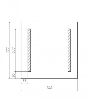 Зеркало Good Light 2-70 с подсветкой Домино (GL7012Z) в Белоярском (ХМАО) - beloiarskii.ok-mebel.com | фото 6