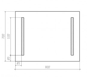 Зеркало Good Light 2-90 с подсветкой Домино (GL7015Z) в Белоярском (ХМАО) - beloiarskii.ok-mebel.com | фото 6