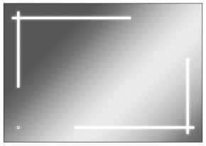 Зеркало Ray 100 black с подсветкой Sansa (SR1035Z) в Белоярском (ХМАО) - beloiarskii.ok-mebel.com | фото