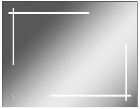 Зеркало Ray 90 black с подсветкой Sansa (SR1036Z) в Белоярском (ХМАО) - beloiarskii.ok-mebel.com | фото